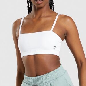 Gymshark bandeau sports bra white